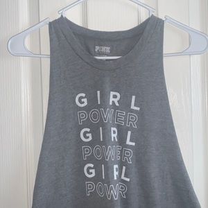 VS PINK grey muscle tee, size S